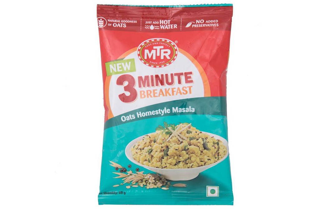 MTR Oats Homestyle Masala - 3 Minute Breakfast   Pack  60 grams